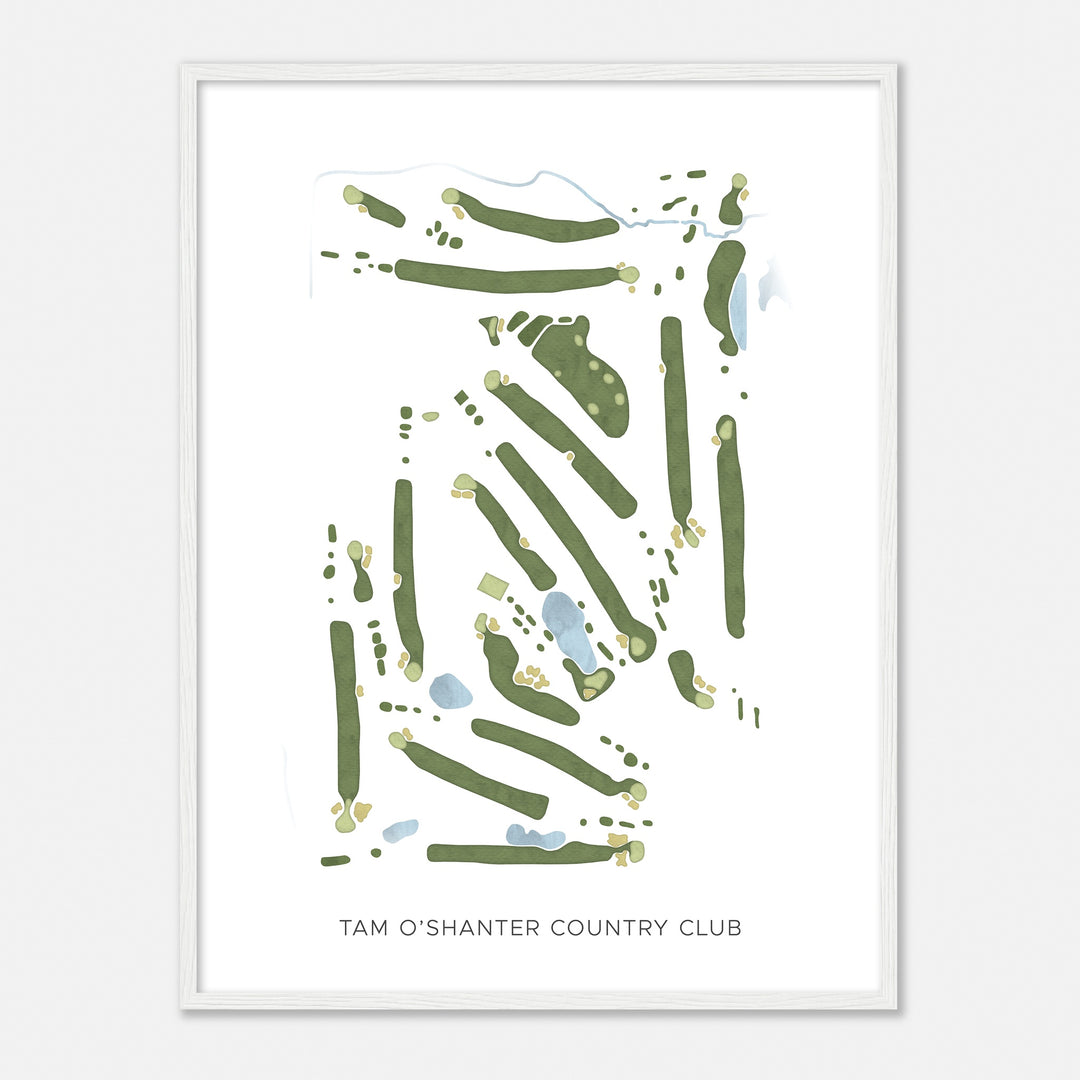 Print of Tam O'Shanter Country Club Modern Map