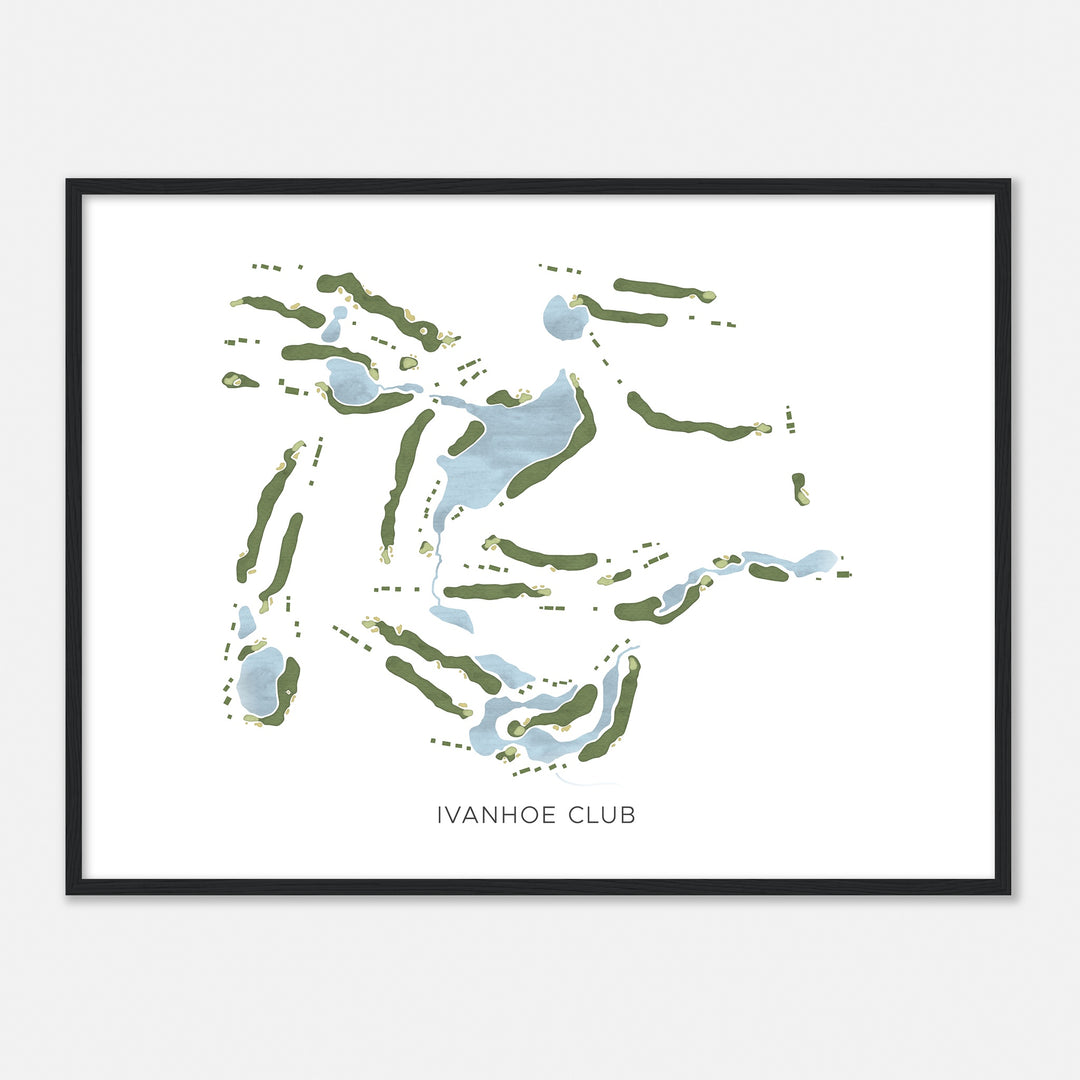 Print of Ivanhoe Club Modern Map