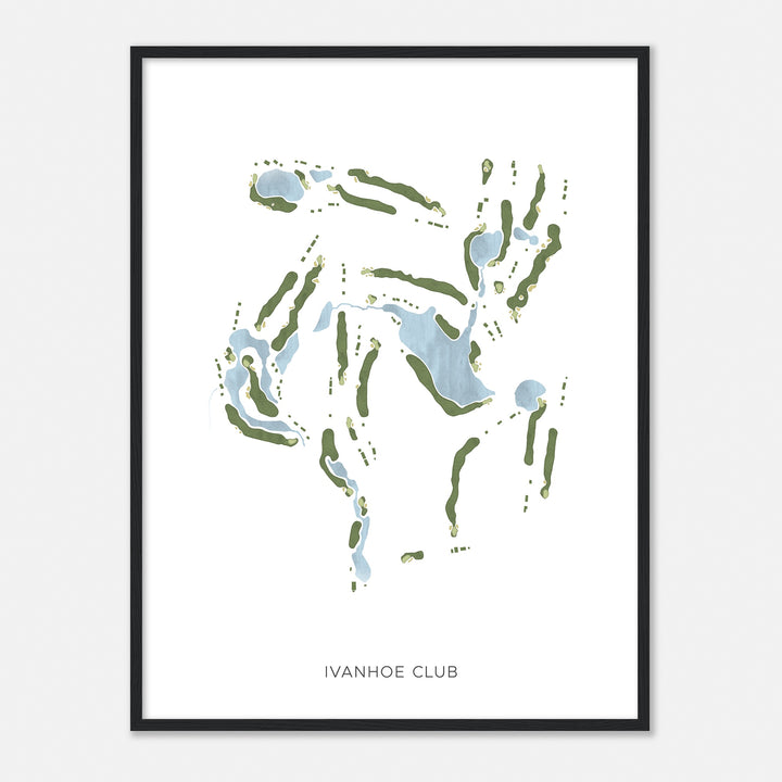 Print of Ivanhoe Club Modern Map