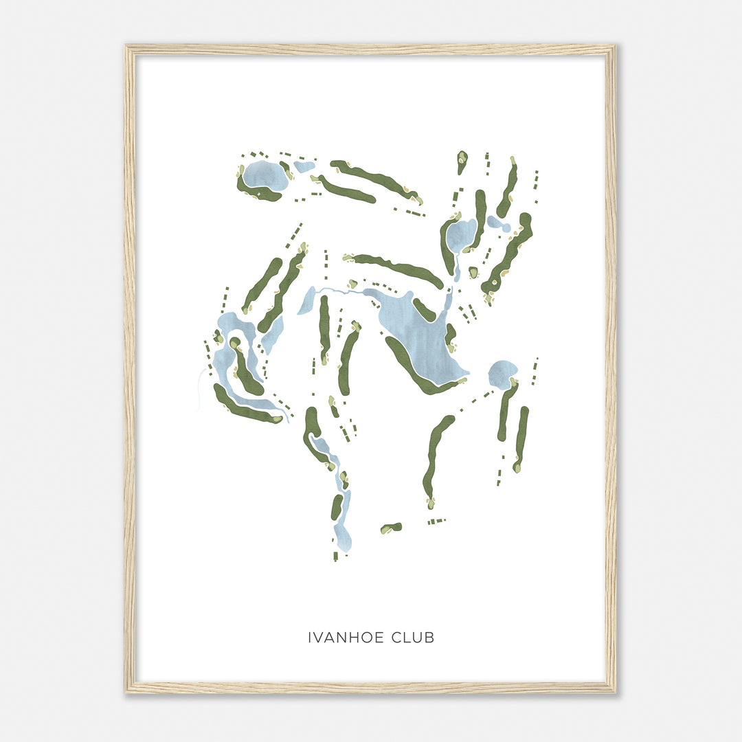 Print of Ivanhoe Club Modern Map