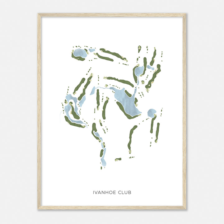 Print of Ivanhoe Club Modern Map