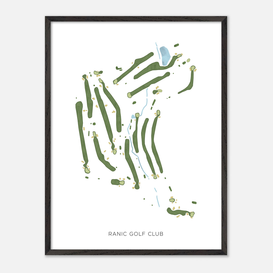 Print of Ranic Golf Club Modern Map