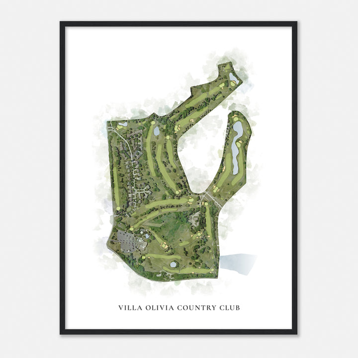 Print of Villa Olivia Country Club Classic Map