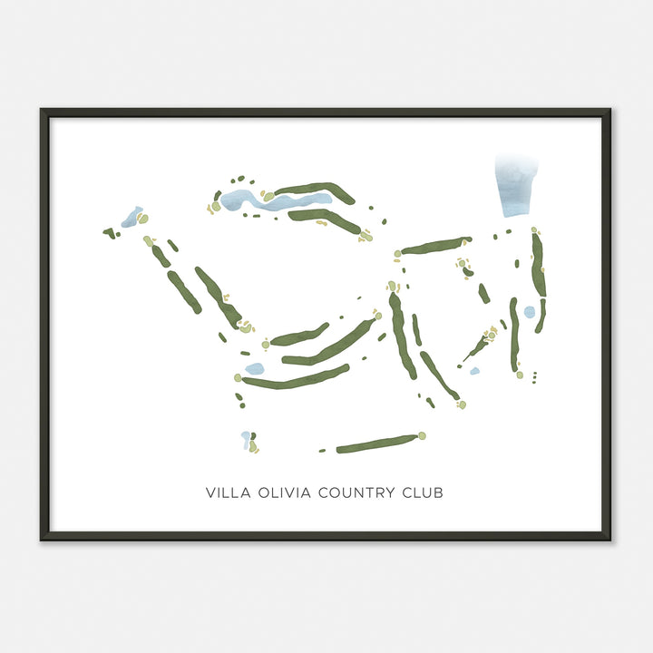 Print of Villa Olivia Country Club Modern Map