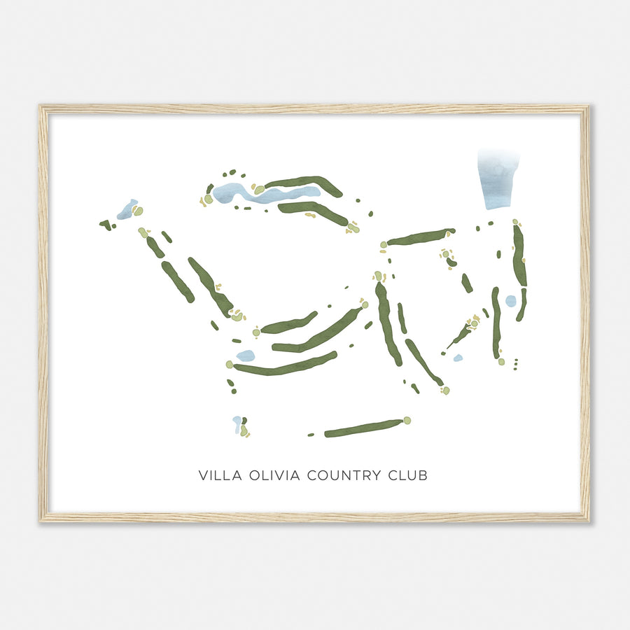 Print of Villa Olivia Country Club Modern Map