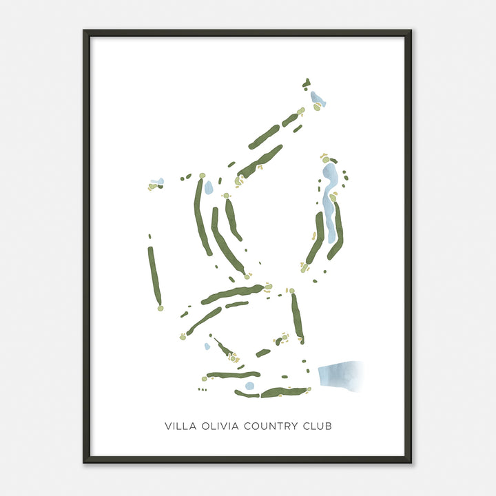 Print of Villa Olivia Country Club Modern Map