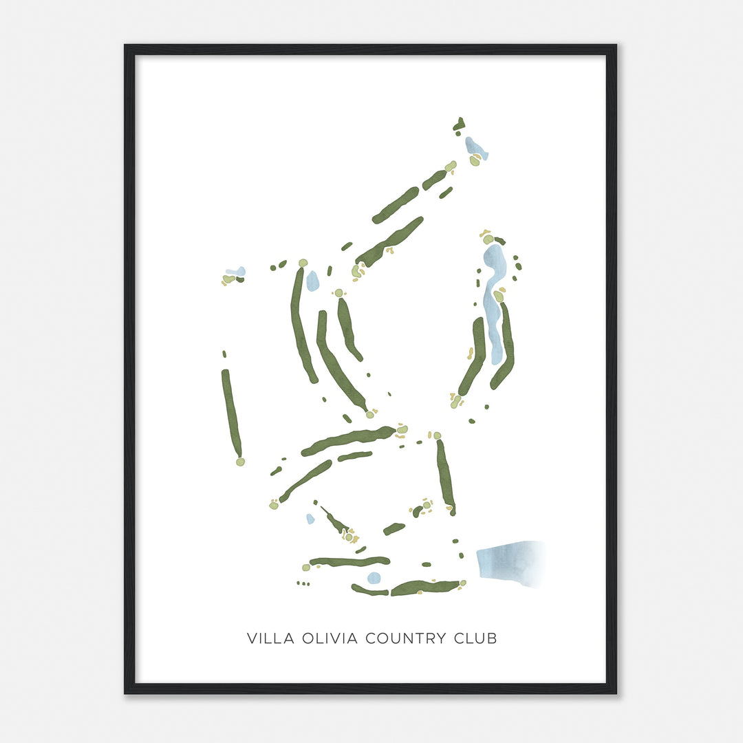 Print of Villa Olivia Country Club Modern Map