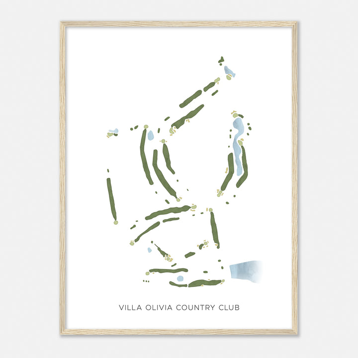 Print of Villa Olivia Country Club Modern Map