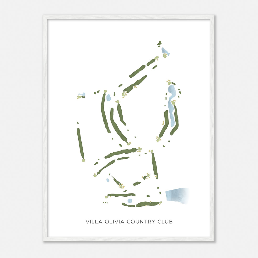 Print of Villa Olivia Country Club Modern Map