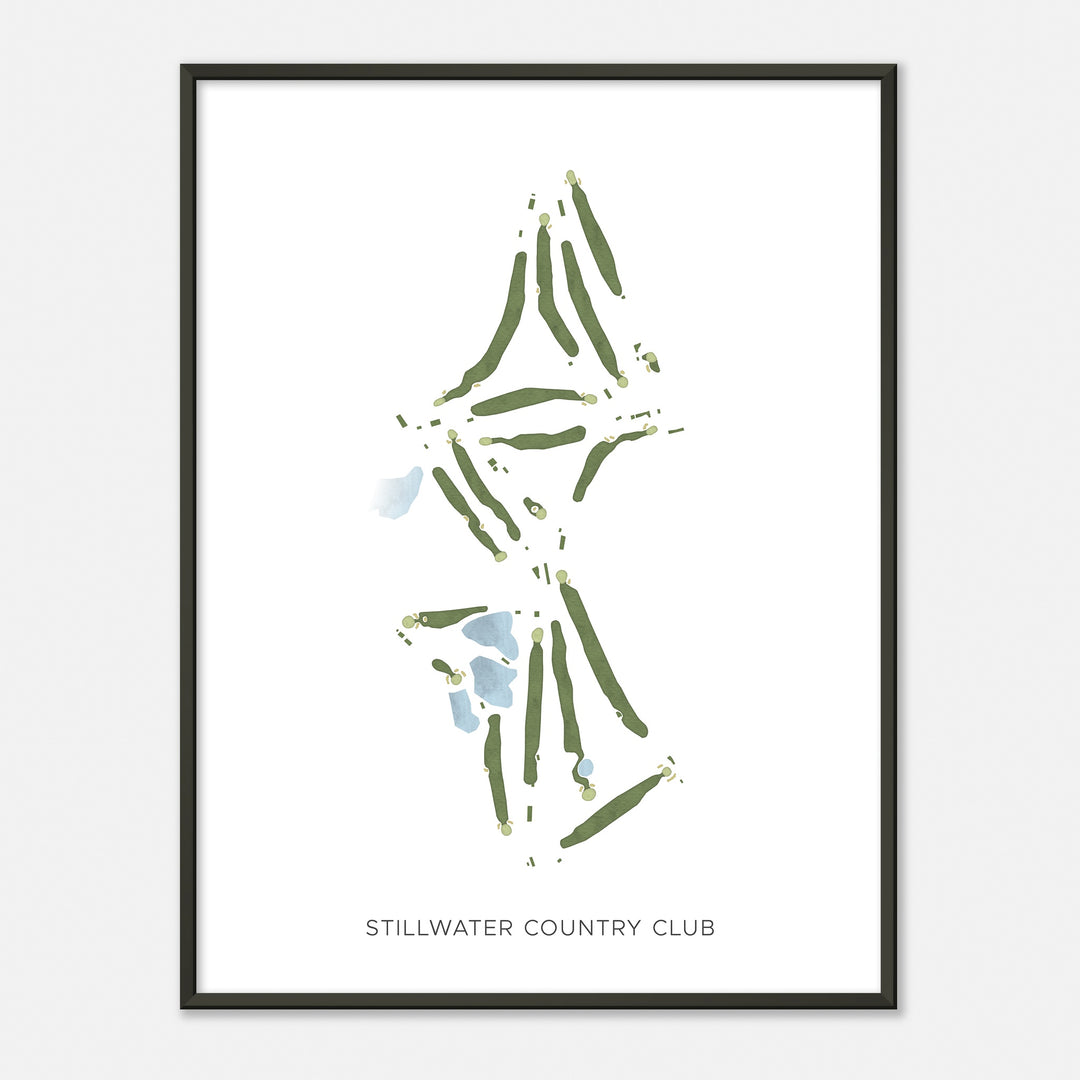 Print of Stillwater Country Club Modern Map