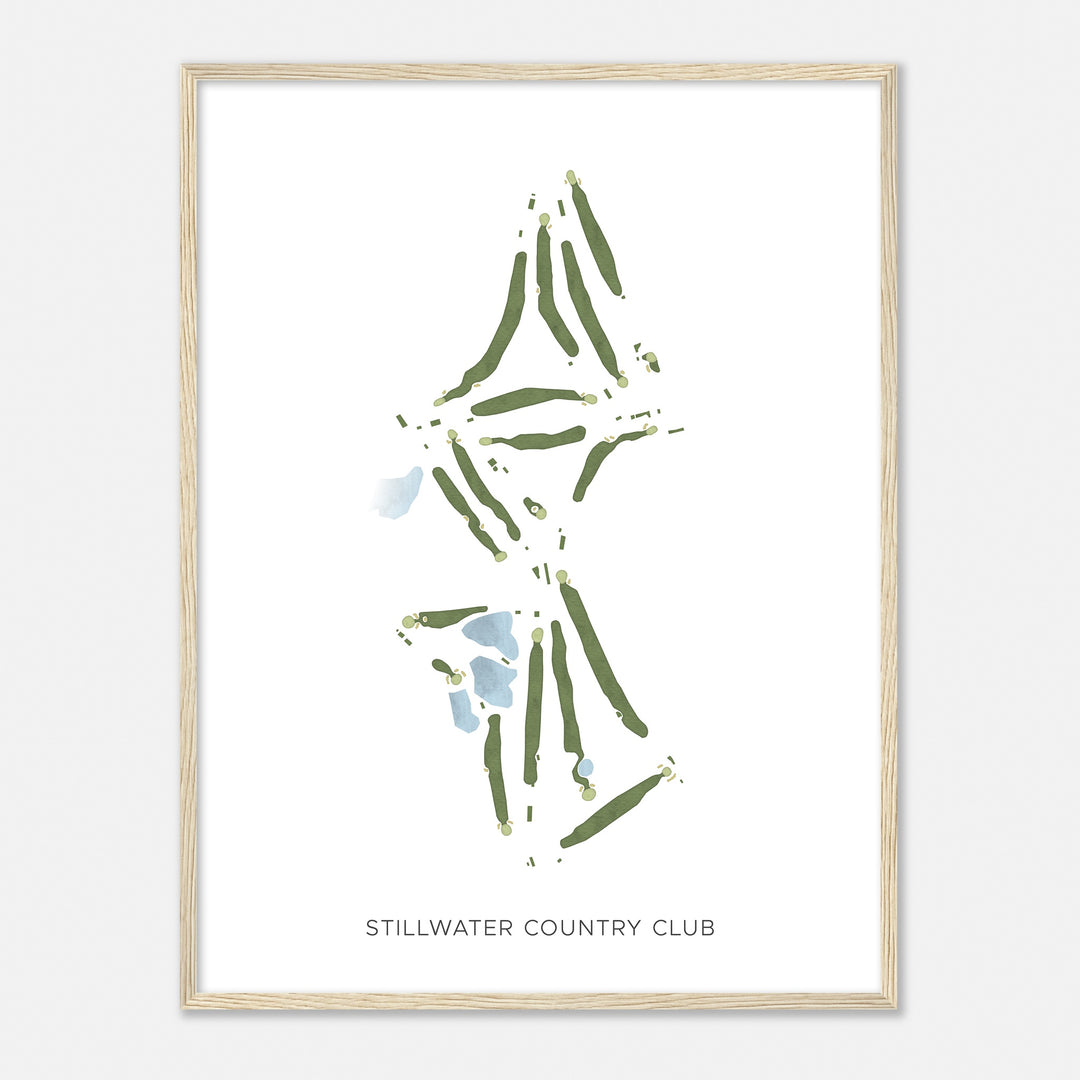 Print of Stillwater Country Club Modern Map