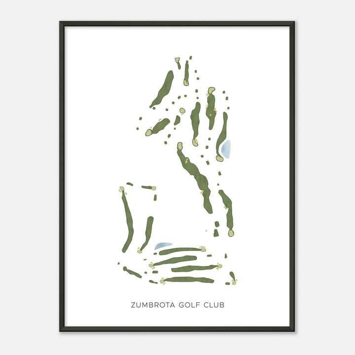 Print of Zumbrota Golf Club Modern Map