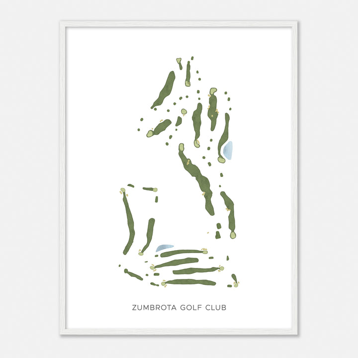 Print of Zumbrota Golf Club Modern Map