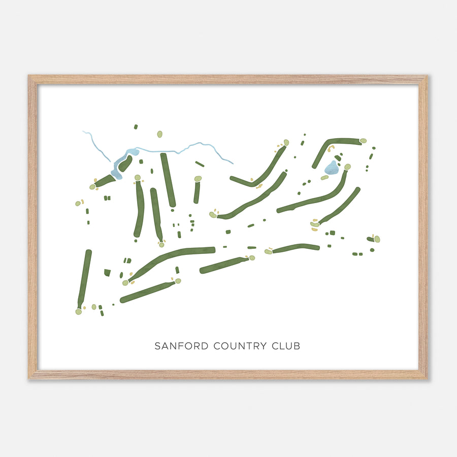Print of Sanford Country Club Modern Map