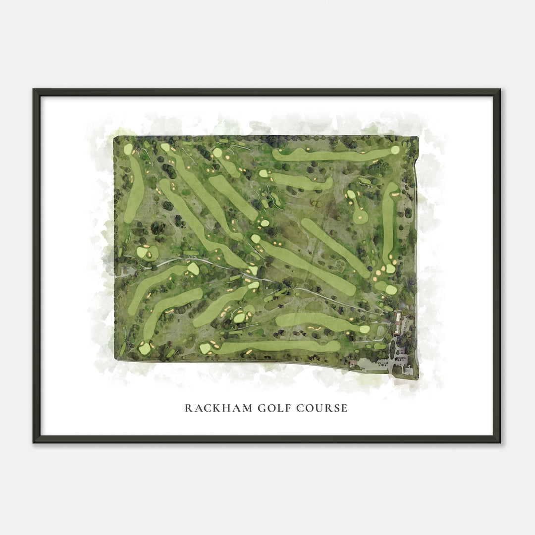 Print of Rackham Golf Course Classic Map