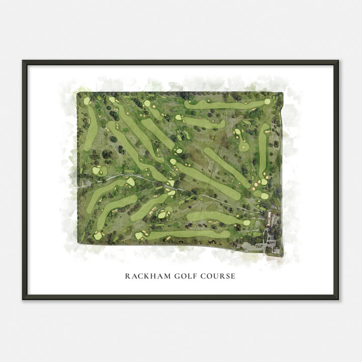 Print of Rackham Golf Course Classic Map