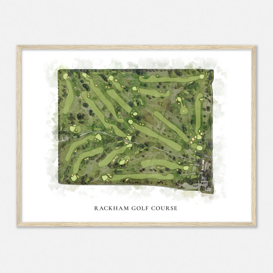 Print of Rackham Golf Course Classic Map