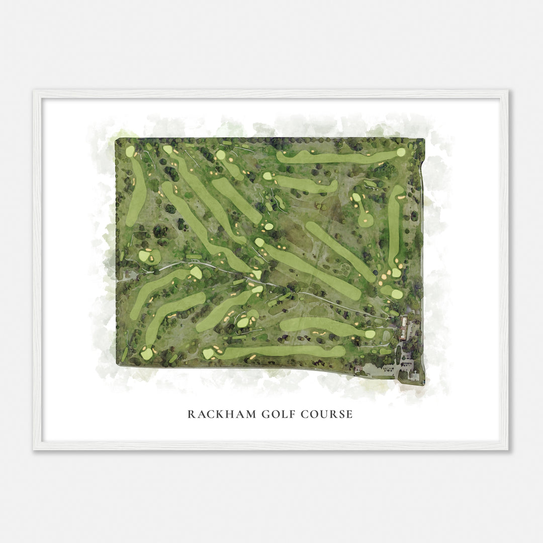 Print of Rackham Golf Course Classic Map