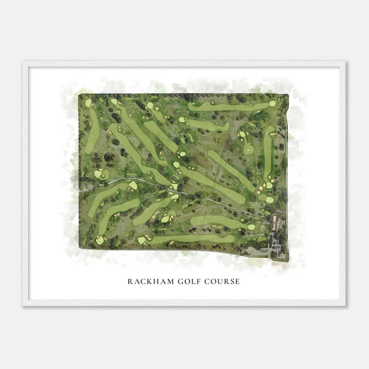 Print of Rackham Golf Course Classic Map