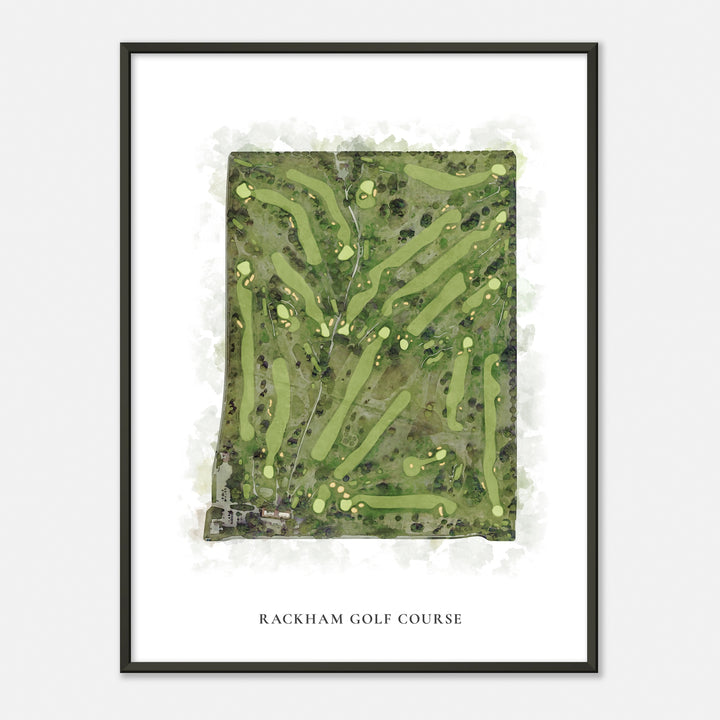 Print of Rackham Golf Course Classic Map