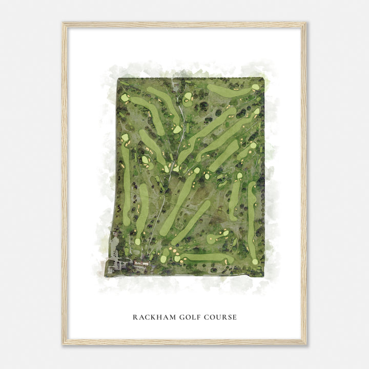 Print of Rackham Golf Course Classic Map