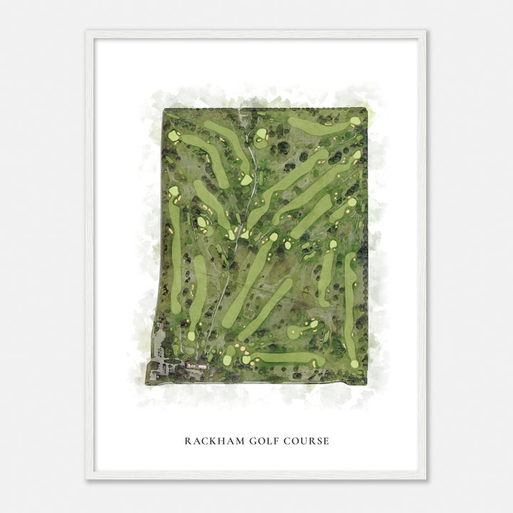 Print of Rackham Golf Course Classic Map