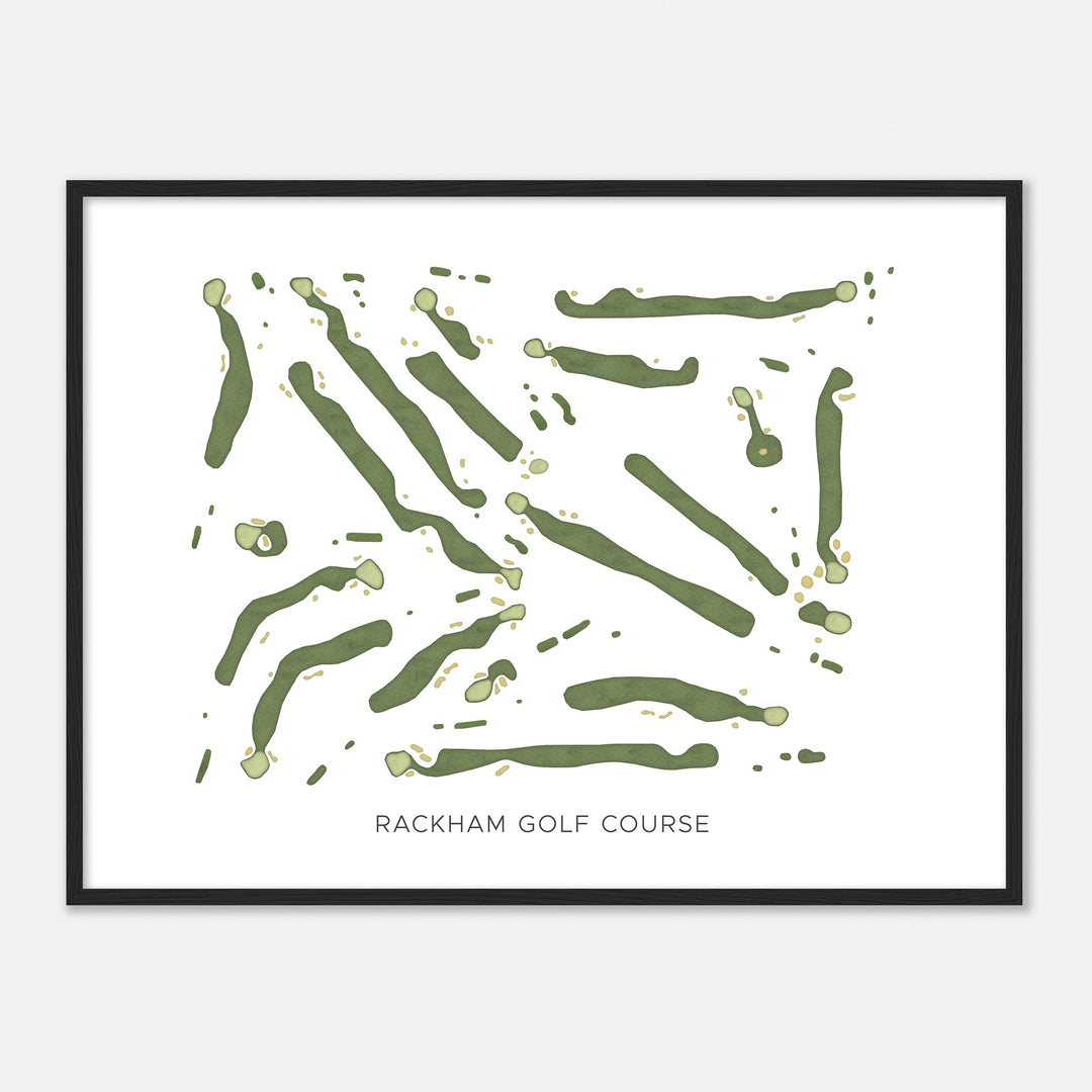 Print of Rackham Golf Course Modern Map