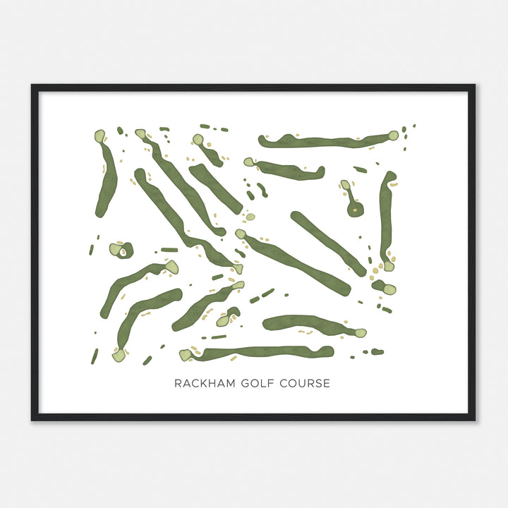 Print of Rackham Golf Course Modern Map