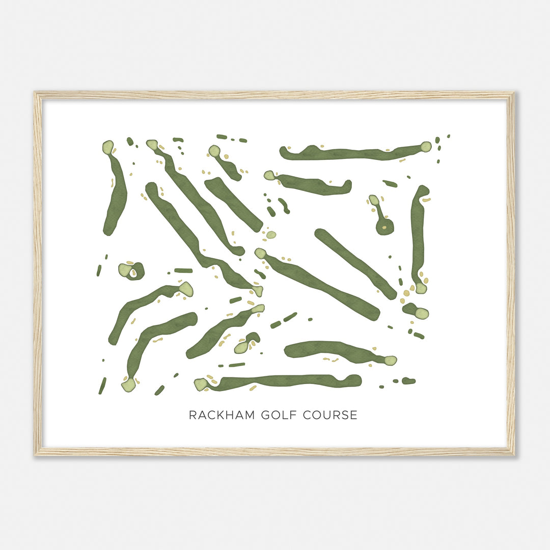 Print of Rackham Golf Course Modern Map