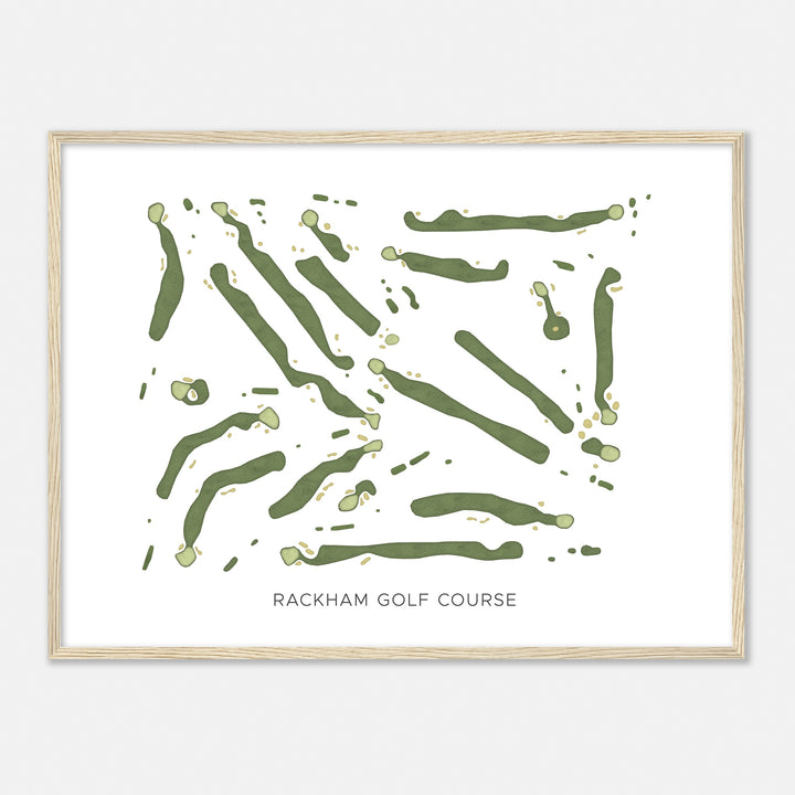 Print of Rackham Golf Course Modern Map