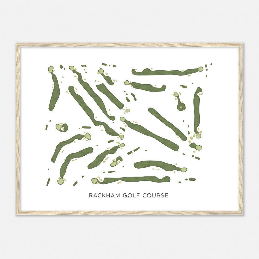 Print of Rackham Golf Course Modern Map