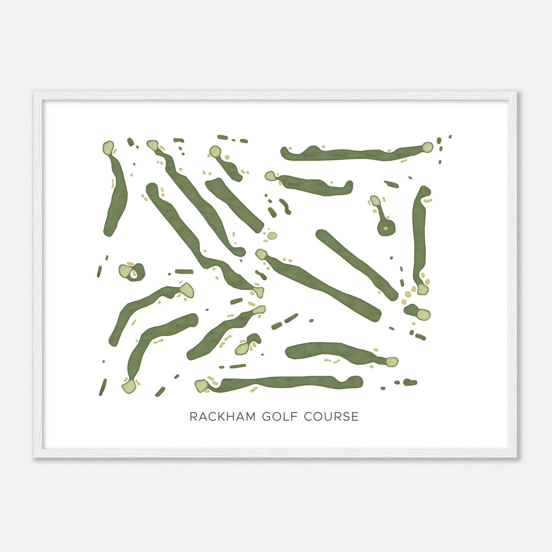 Print of Rackham Golf Course Modern Map