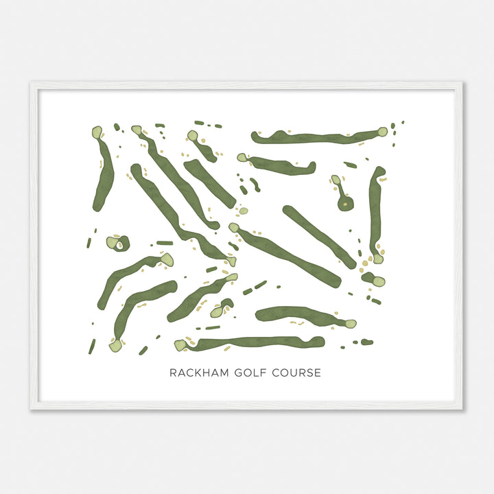 Print of Rackham Golf Course Modern Map