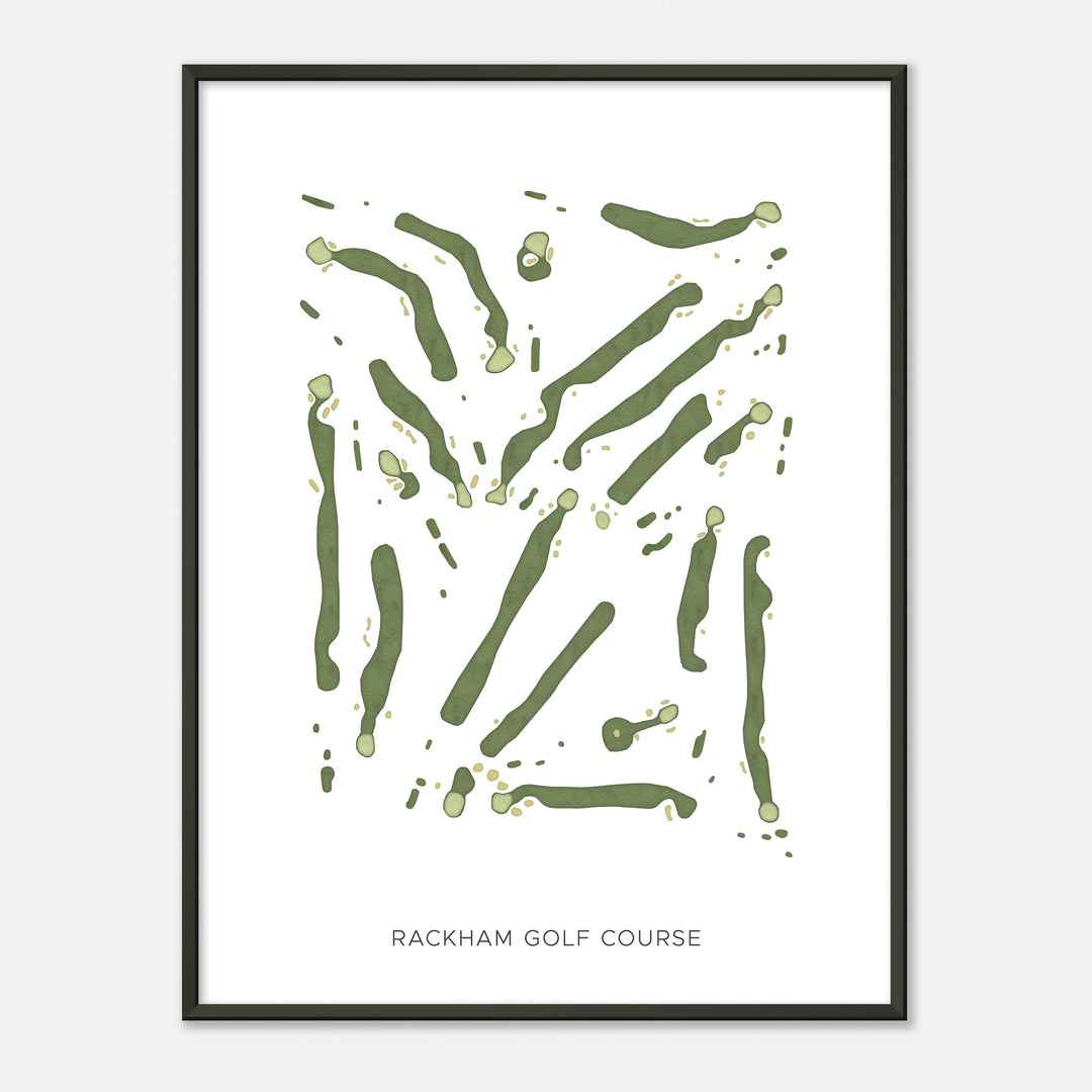 Print of Rackham Golf Course Modern Map
