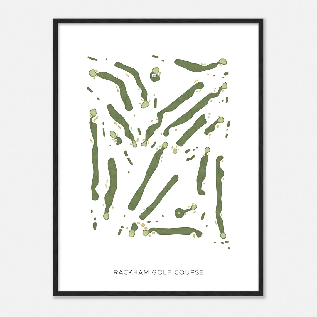 Print of Rackham Golf Course Modern Map