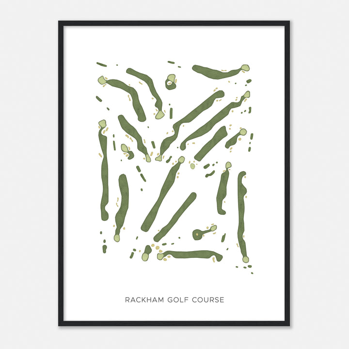 Print of Rackham Golf Course Modern Map