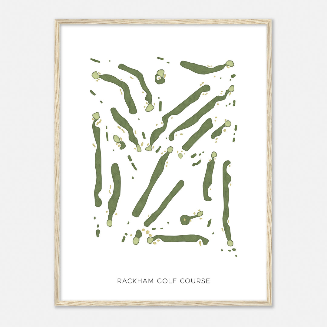 Print of Rackham Golf Course Modern Map
