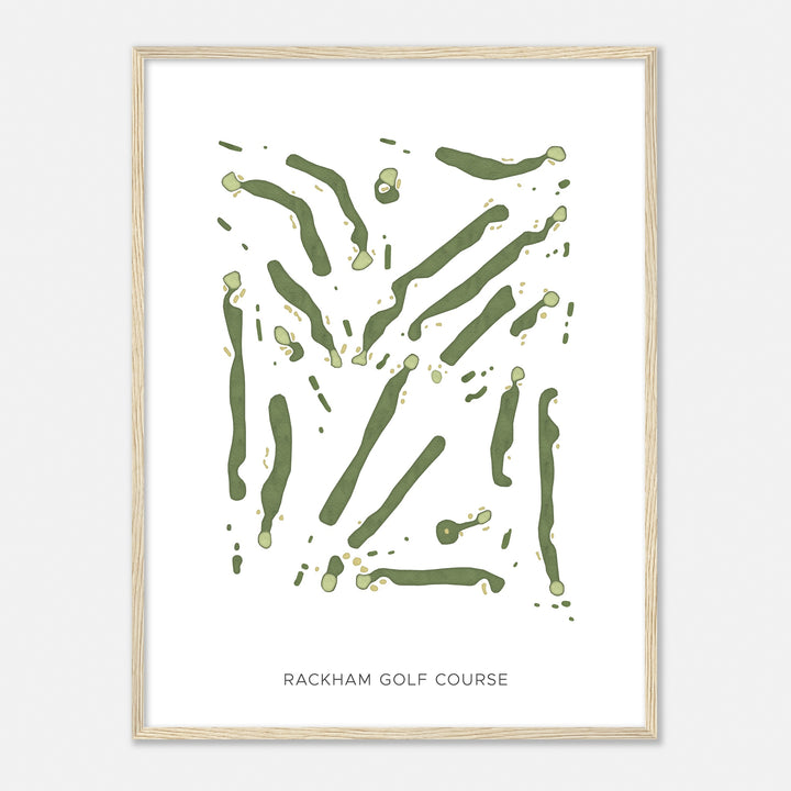 Print of Rackham Golf Course Modern Map