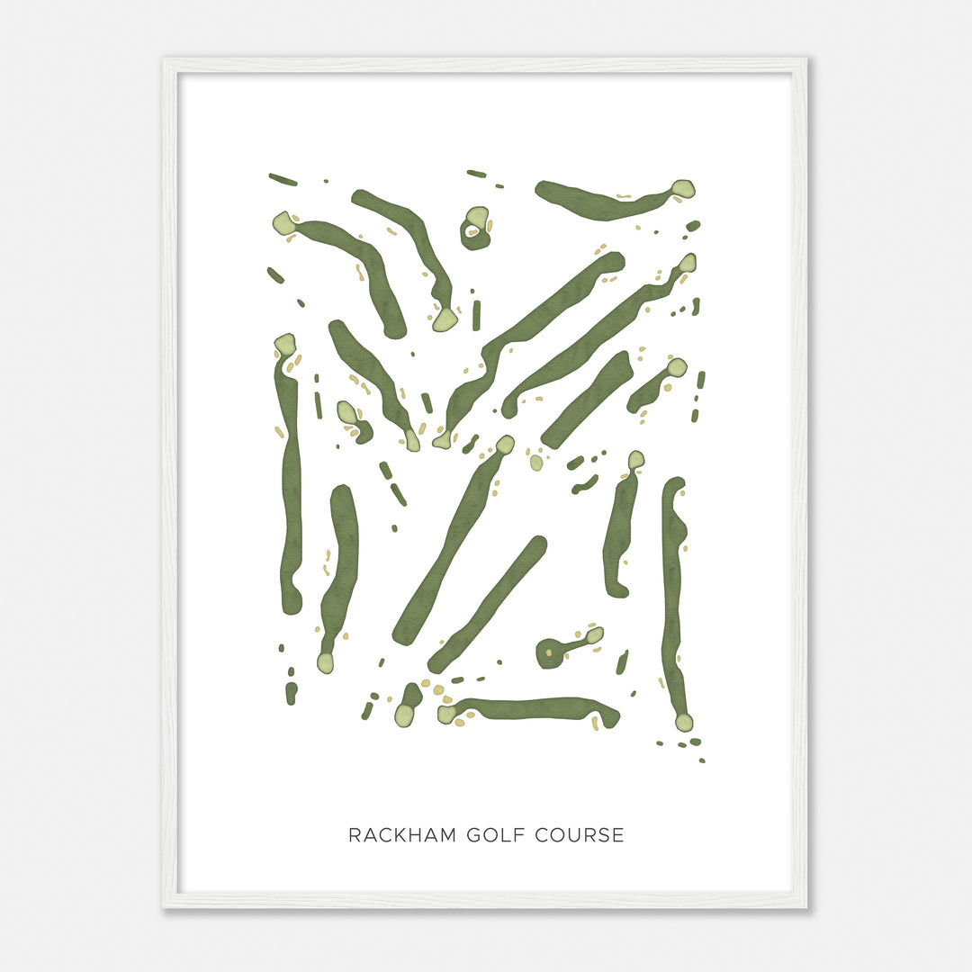 Print of Rackham Golf Course Modern Map