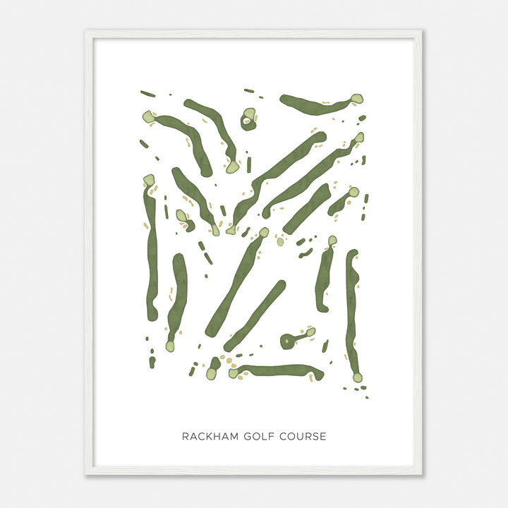 Print of Rackham Golf Course Modern Map