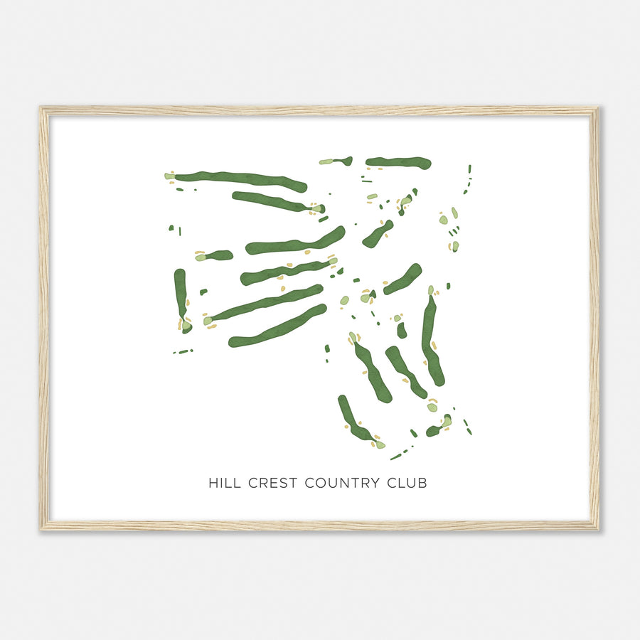 Print of Hill Crest Country Club Modern Map