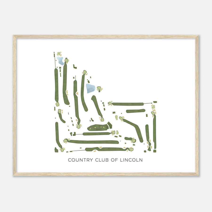 Print of Country Club Of Lincoln Modern Map
