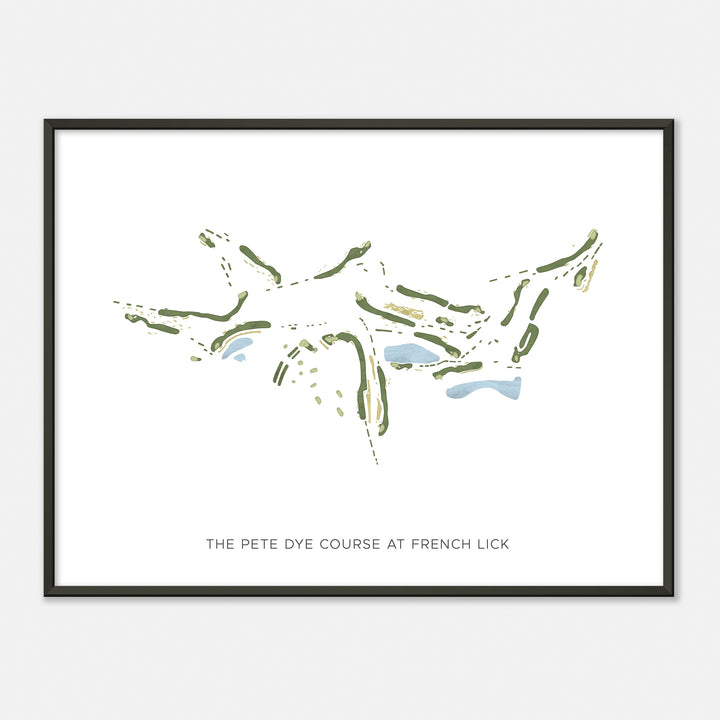 Print of The Pete Dye Course At French Lick Modern Map