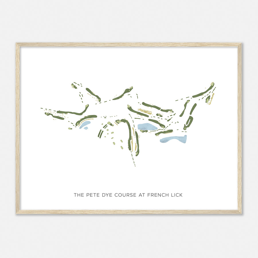 Print of The Pete Dye Course At French Lick Modern Map