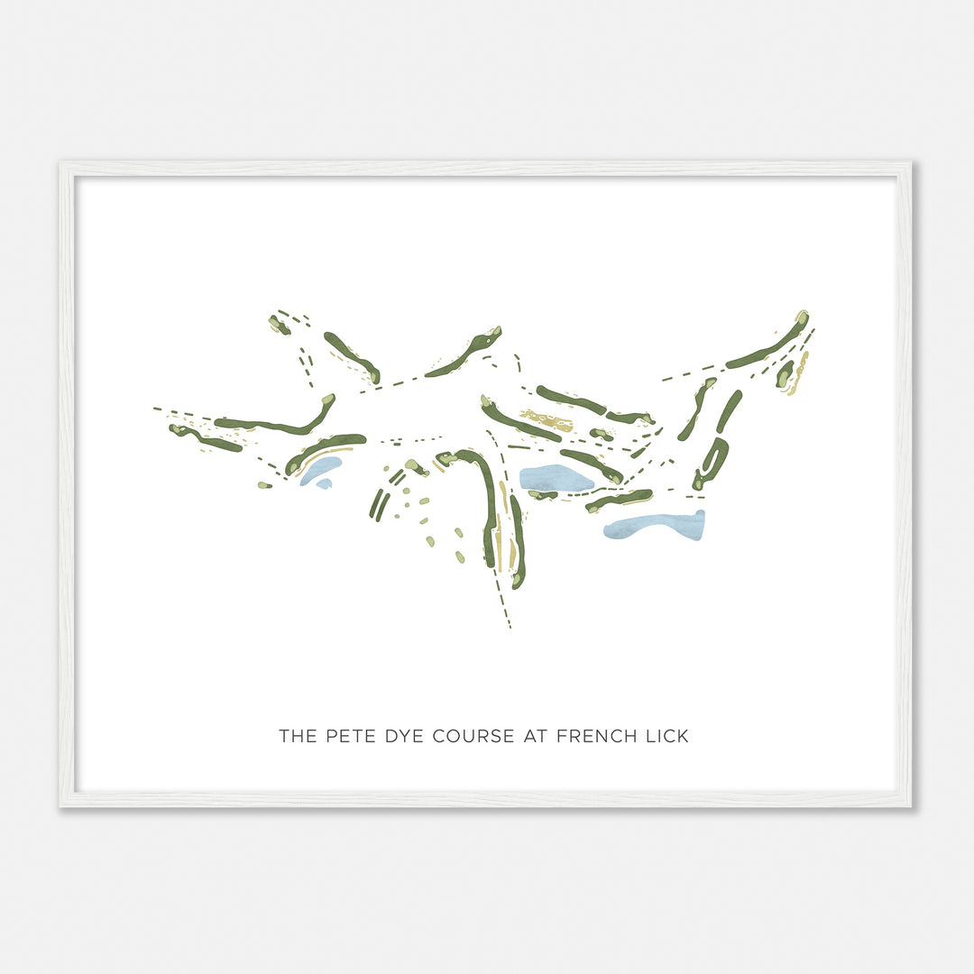 Print of The Pete Dye Course At French Lick Modern Map