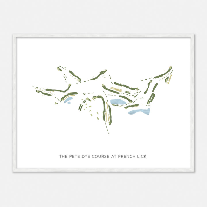 Print of The Pete Dye Course At French Lick Modern Map