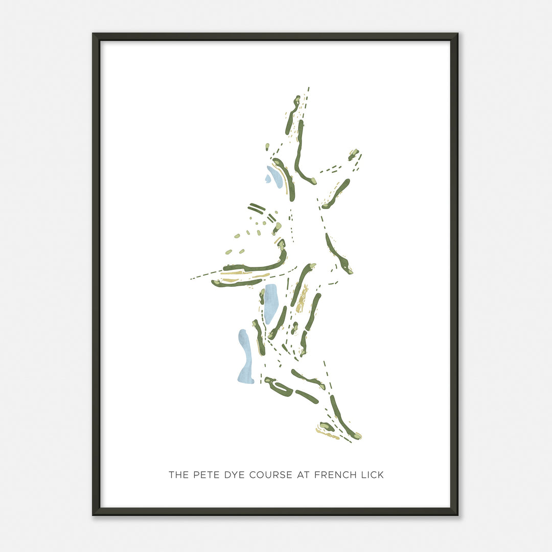 Print of The Pete Dye Course At French Lick Modern Map