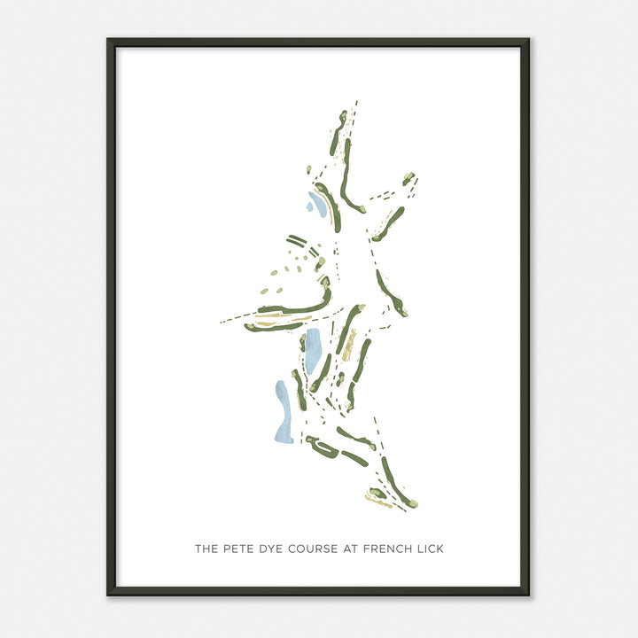 Print of The Pete Dye Course At French Lick Modern Map
