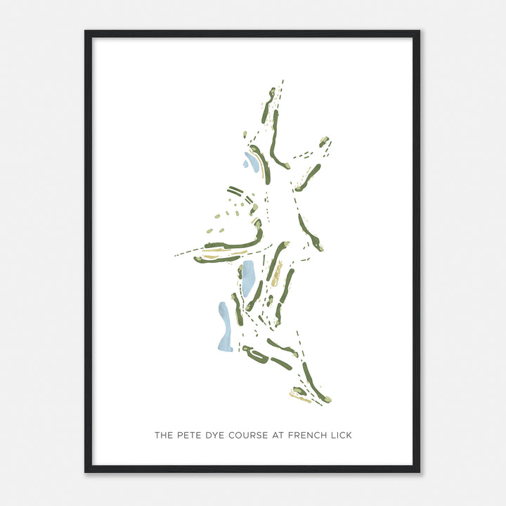 Print of The Pete Dye Course At French Lick Modern Map