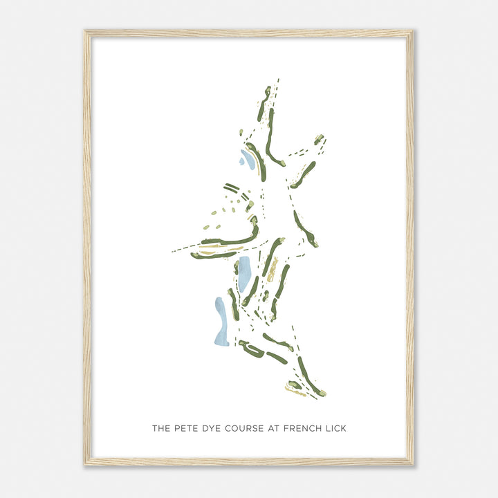 Print of The Pete Dye Course At French Lick Modern Map